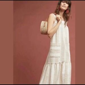 ANTHROPOLOGIE Maeve Tonal striped dress M